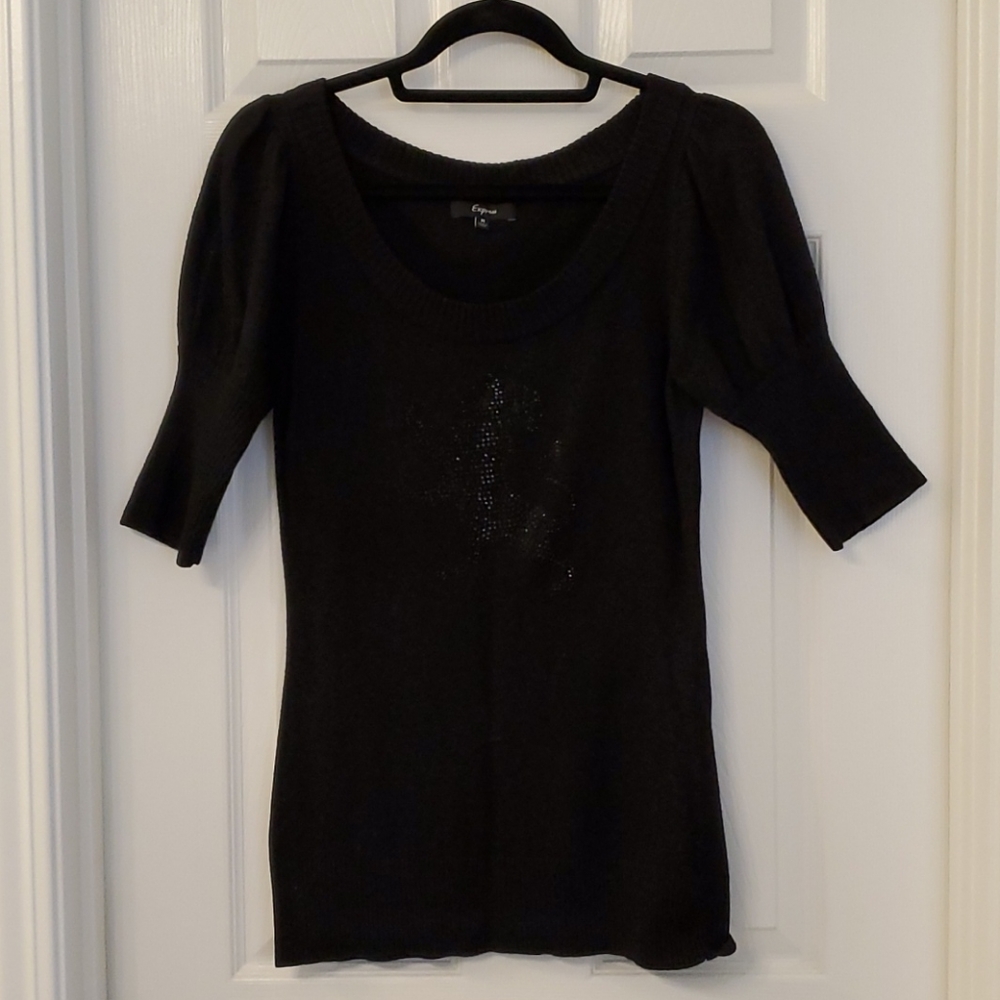 Express Short Sleeve Sweater Top